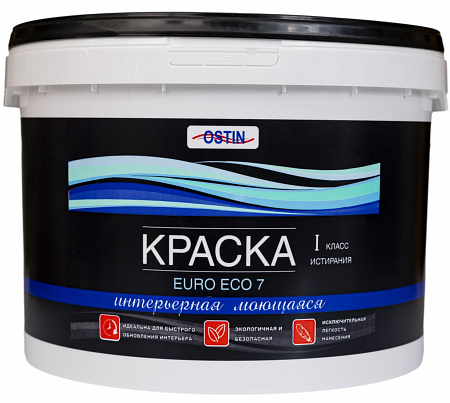 Краска  EURO ECO 7 интерьерная моющаяся 9л.